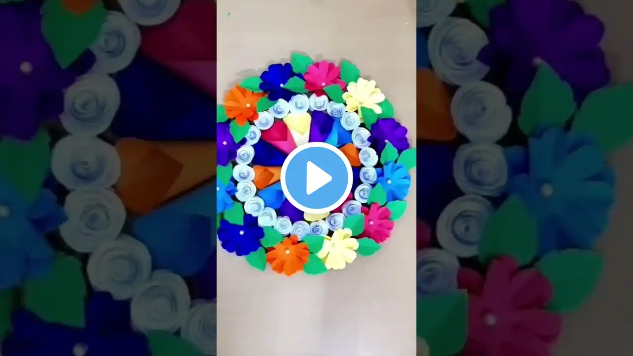 Beautiful Paper Flower Wall Hanging #shorts#diy#youtubeshorts #wallhanging#trending #trend #diy#how