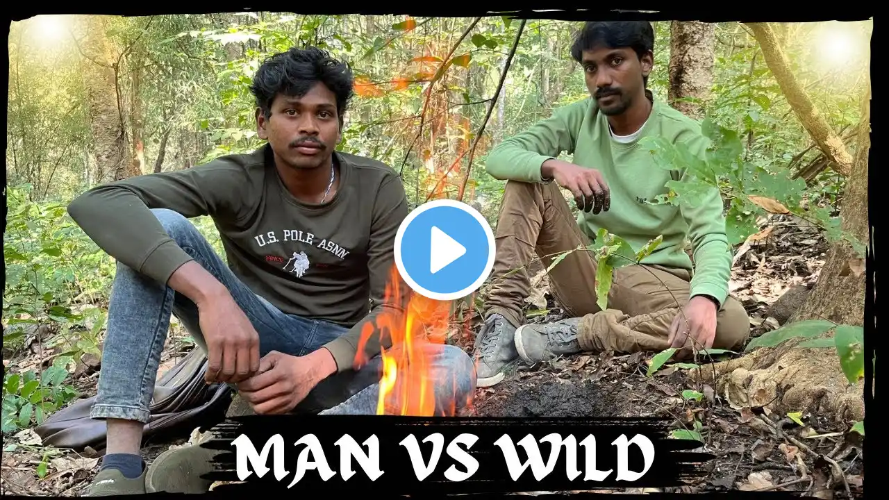 3 days Dual camping in the wild! ( No food, No water, No Shelter)#Man Vs wlid