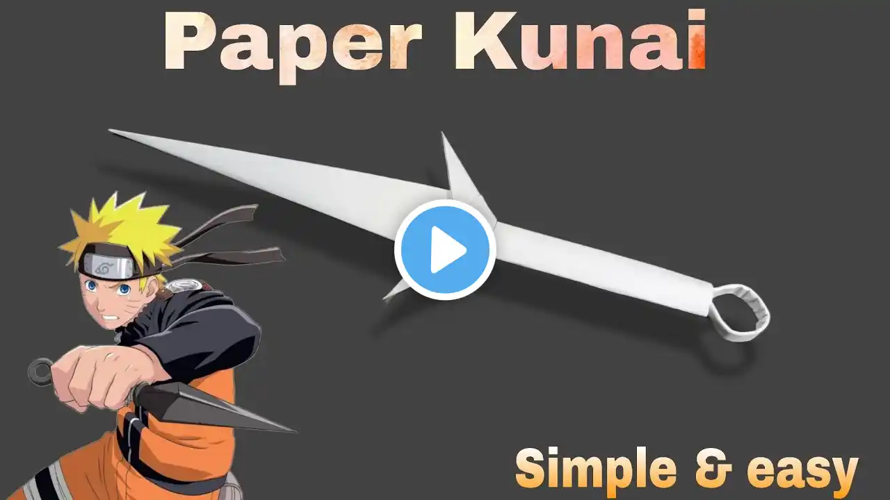 HOW TO MAKE A PAPER KUNAI | PAPER KUNAI MINATO YAPIMI | PAPER SWORD ORIGAMI