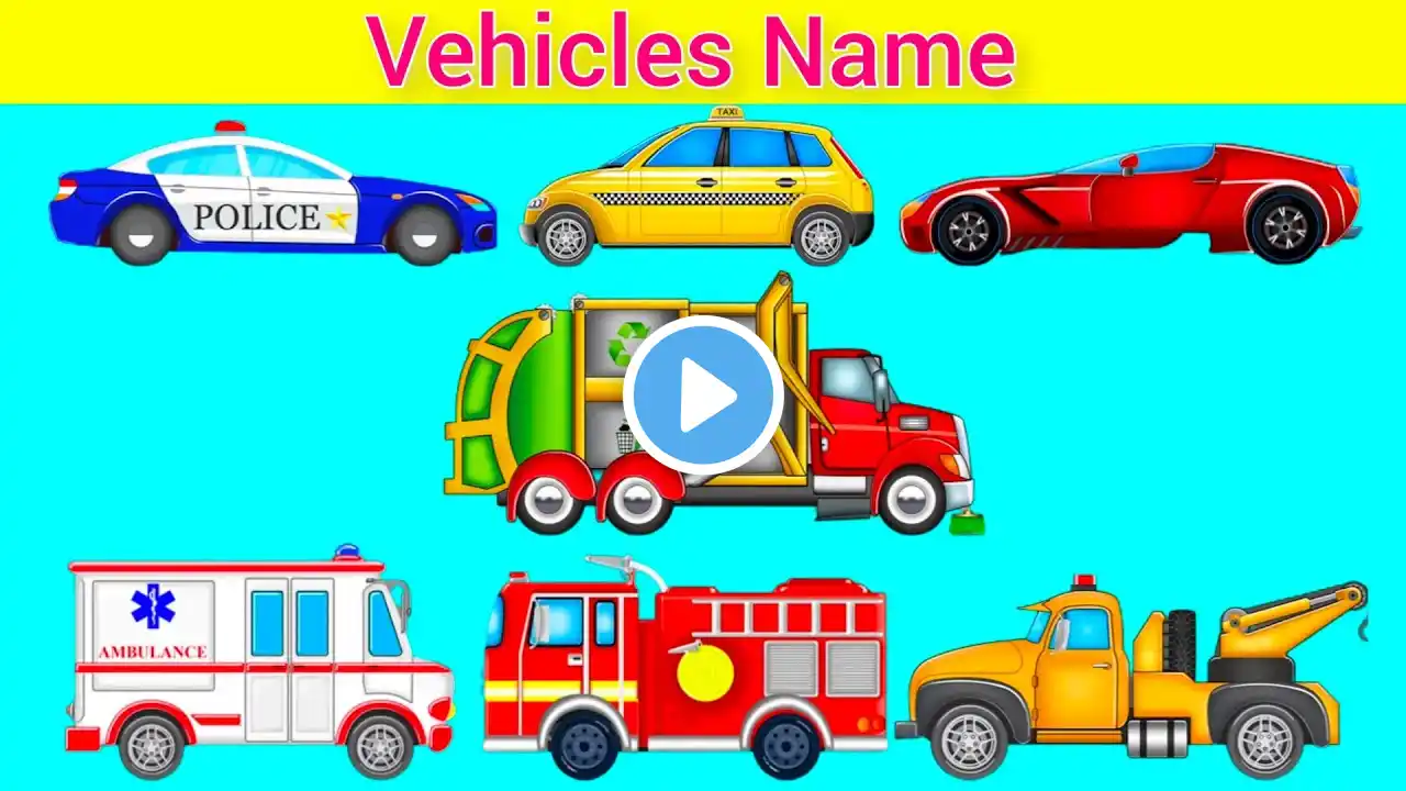 Vehicles Vocabulary || Transport Name || English Learning