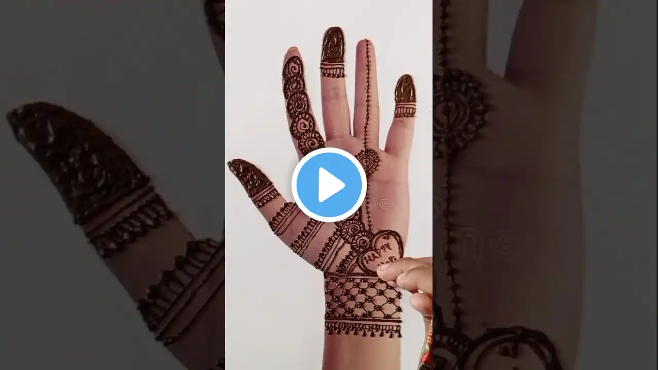 Easy Simple Beautiful backhand mehndi design #trending #mehndi #viralvideo #youtubeshorts #simple