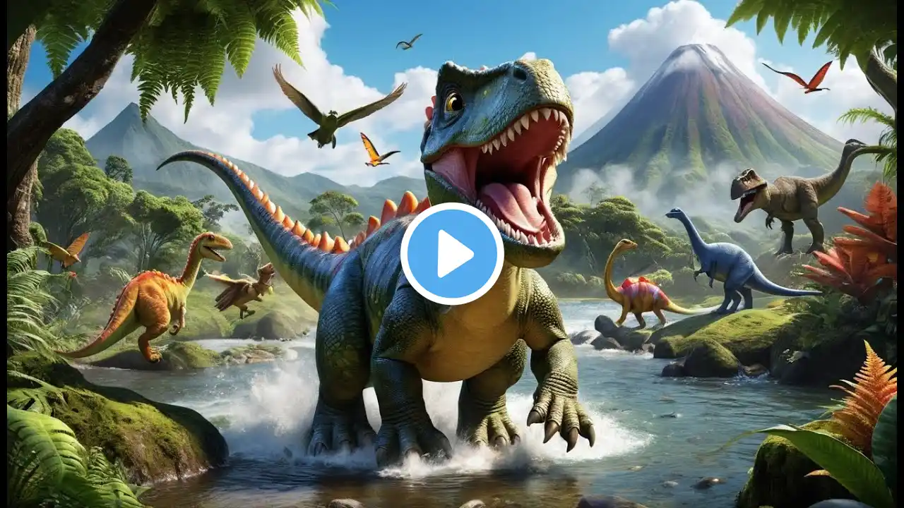 Row Row Your Dinosaur | Fun Nursery Rhyme for Kids | Sing-Along Action Song