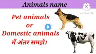 Pet, Domestic or wild Animals name. Pet  or domestic  animals में अंतर समझे। (‪@crvclasses3840‬ )