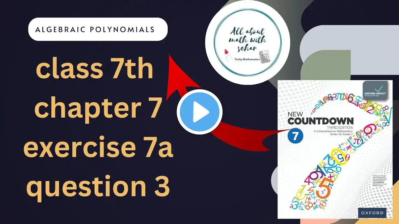 class 7th math chapter 7 algebraic polynomial