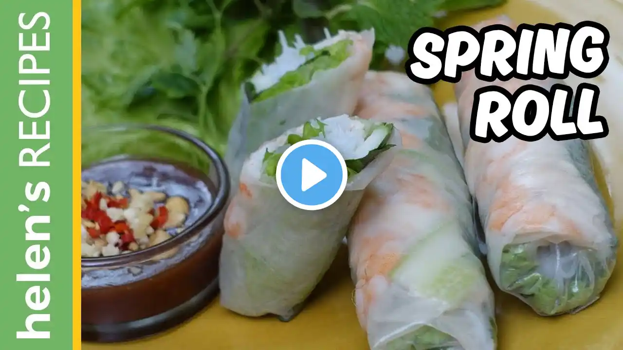 How to make Vietnamese Fresh Spring Roll (GOI CUON) | Helen's Recipes