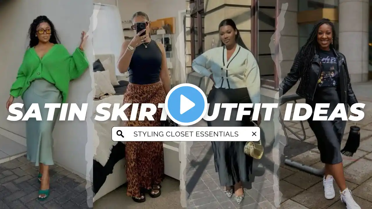 10 SATIN SKIRT OUTFITS: styling closet essentials, styling tips for all body types