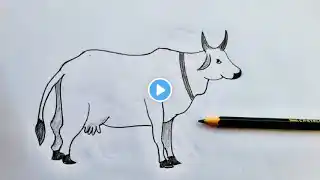 "How to Draw a Cow Easily | Step by Step Cow Drawing Tutorial for Beginners"