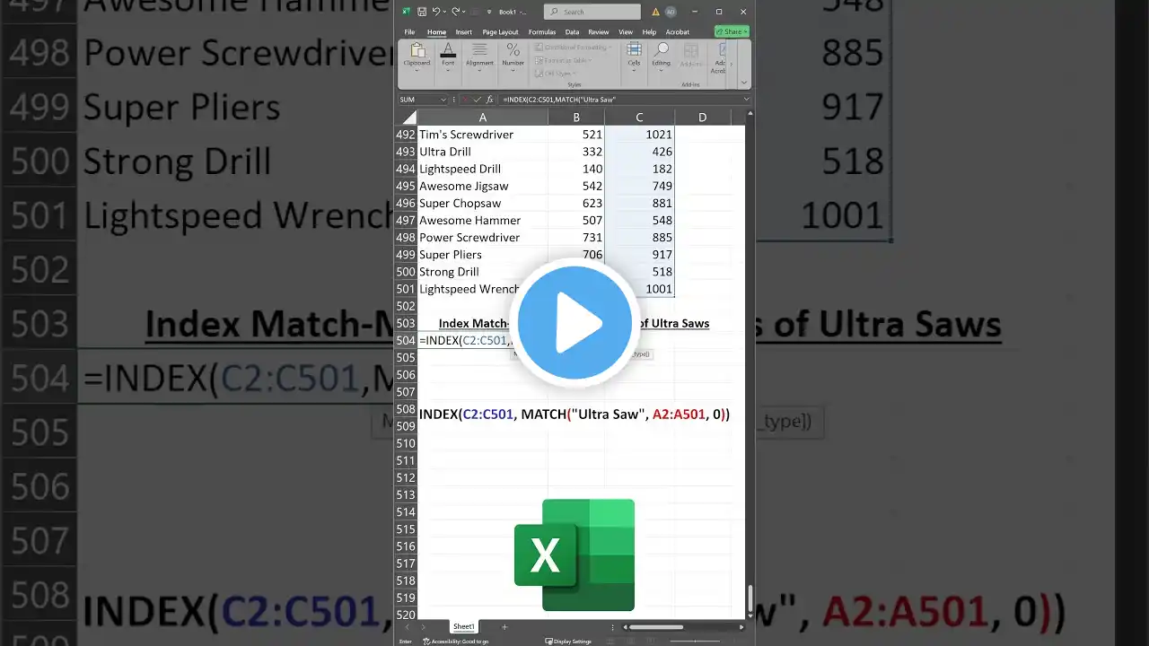 Excel! Index Match #excel