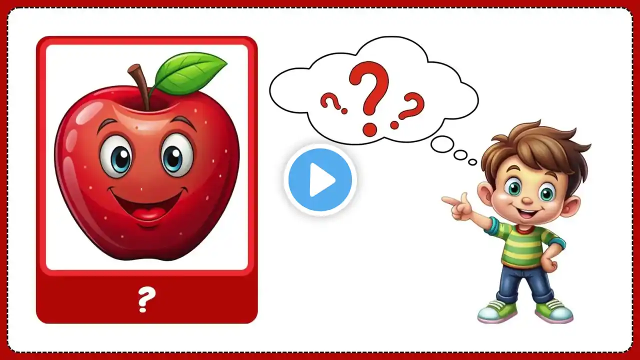 Learning Video for Toddlers | Learn 10 Fruit Names | Fruit Flashcard Series Episode 1"