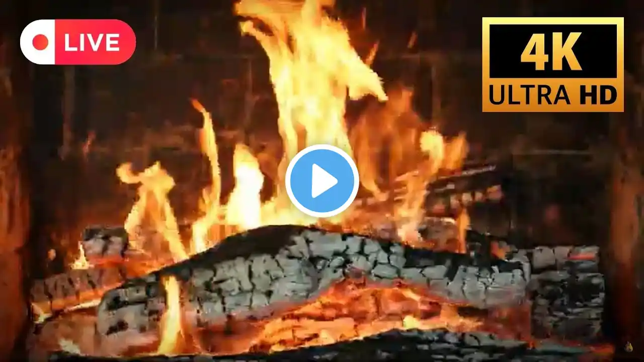 🔥 March Fireplace [4K UHD], Silent Fireside Bliss No Music Crackling Logs and Warm Ambiance relax 🔥