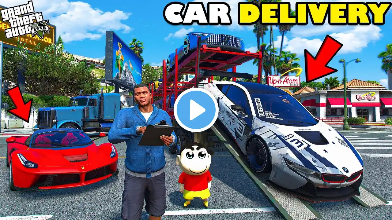 Franklin Delivers MILLIONAIRE SUPER CARS in GTA 5! 🚗💸 Ultimate Luxury Cars | SHINCHAN and CHOP