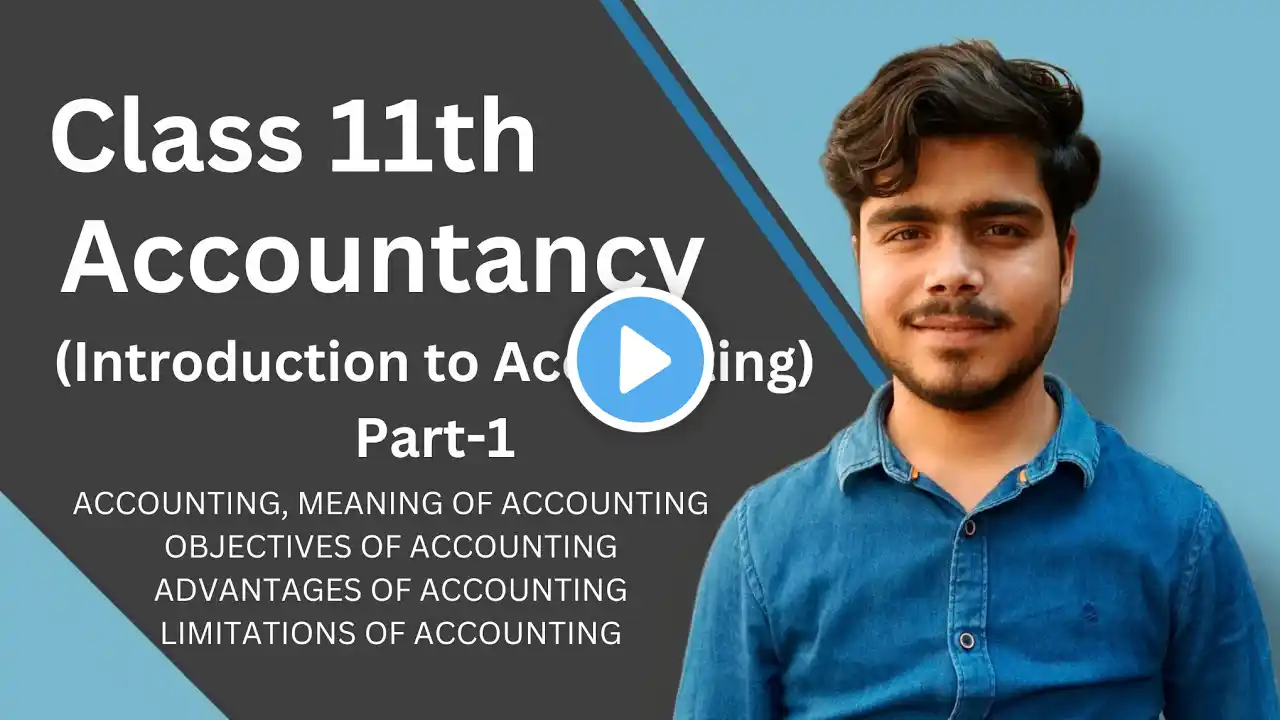 Introduction to Accounting Chapter-1 Part -1 Class 11th Accountancy