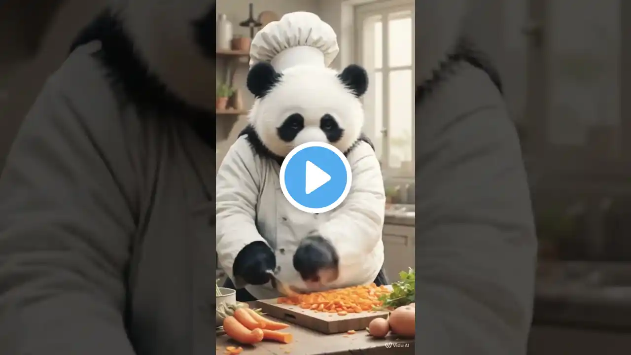 Panda Cooking Noodles #shorts #cooking #panda #cute