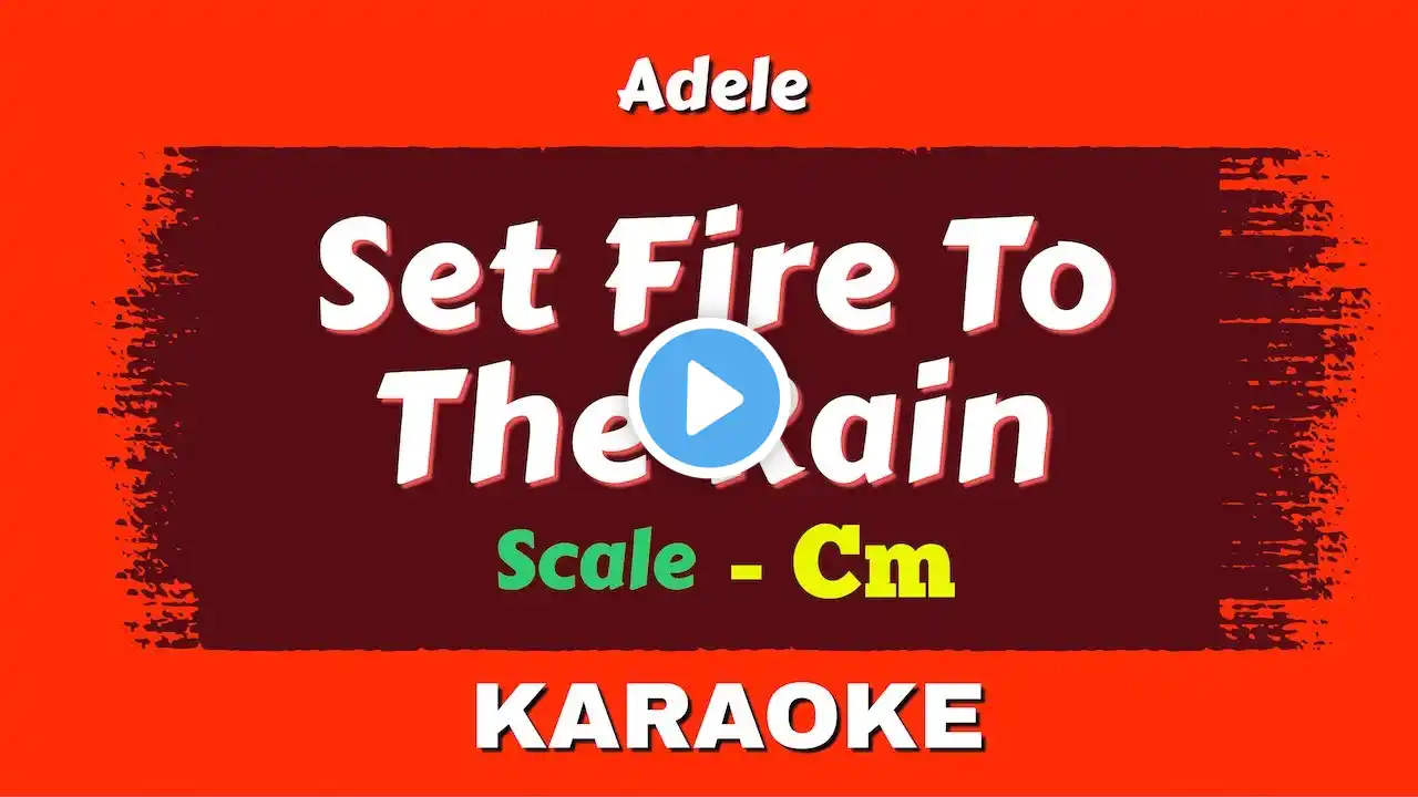 Adele - Set Fire To The Rain (Karaoke Lower Key) || Key Of Cm || By ‪@yogdaftary‬