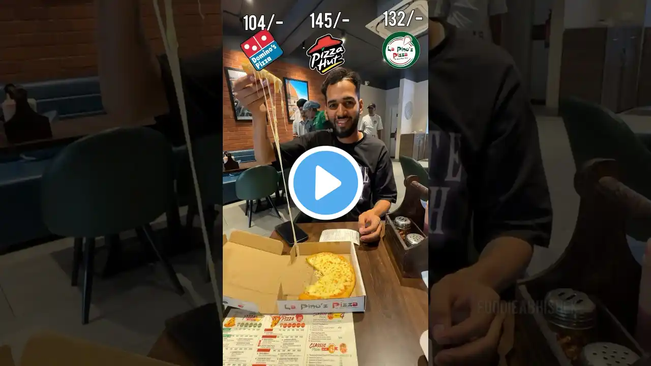 Domino’s vs Pizza Hut vs Lapino’z ❤️ #margherita #pizza #youtubeshorts #shorts