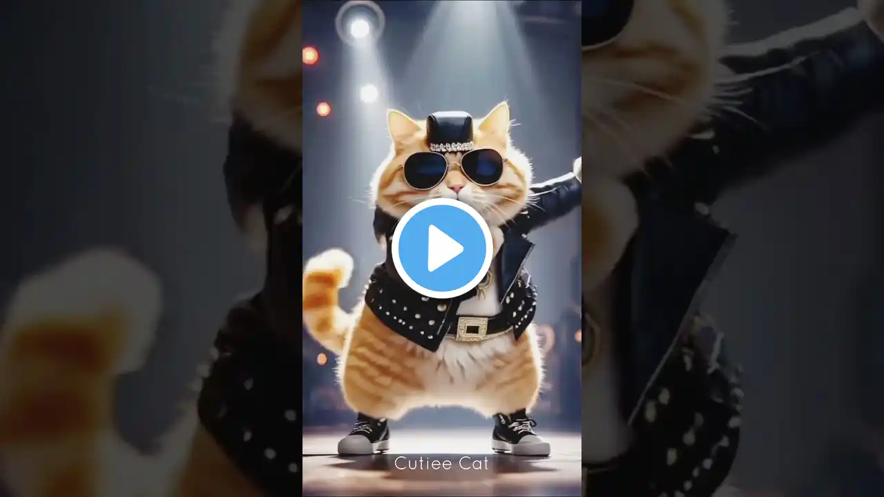 🤣 Cute Cat 😻 Dancing #shorts #shortsfeed #cat #catdance #hururu