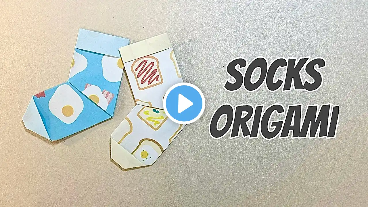 Socks Origami | Using Colorful Sheet of Paper | One Piece of Paper | No Glue | Easy Origami Tutorial