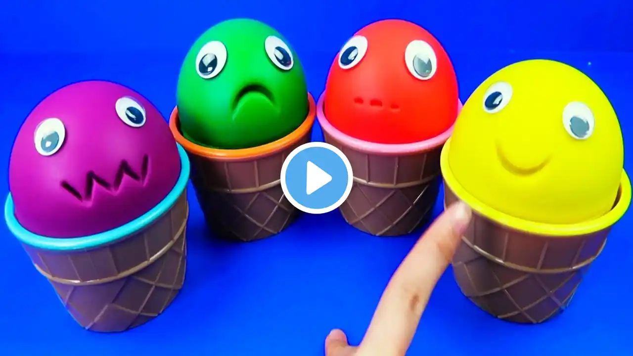4 Colors Play Doh Ice Cream Cups PJ Masks Disney Frozen Avengers Kinder Surprise Eggs