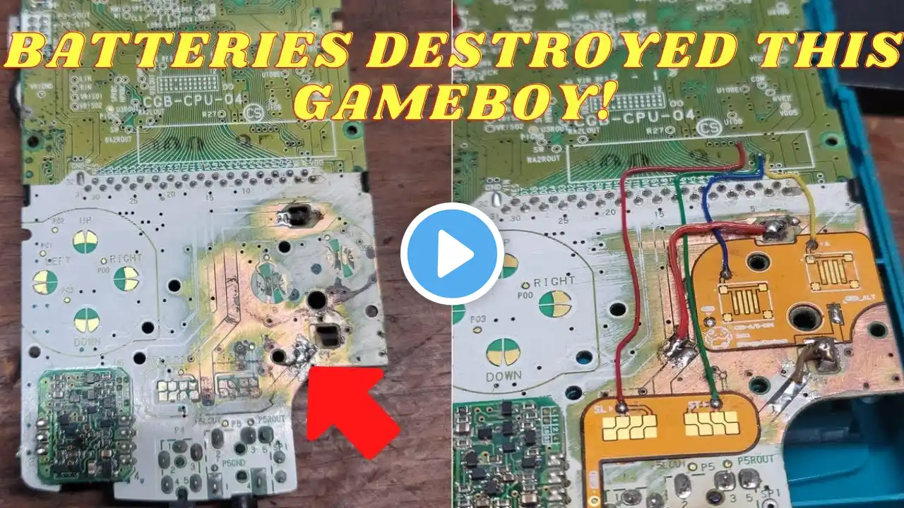 EXTREME Gameboy color restoration! Batteries did this?