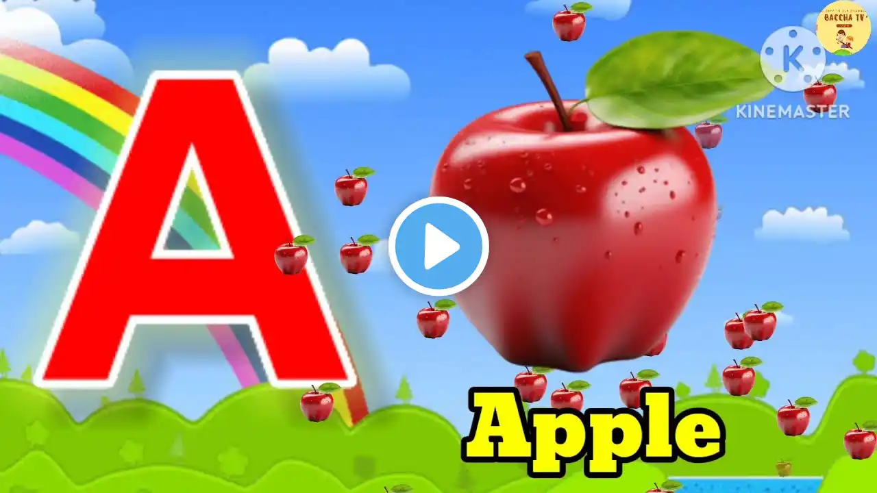 Phonics Song 2 with Two words in 3D - A for Aeroplane- ABC Alphabet Songs & Sounds for Children ABCD