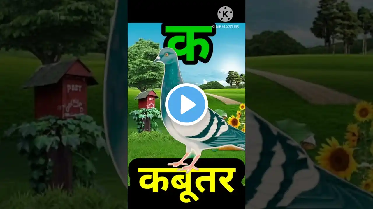 क से कबूतर, अ से अनार।। Hindi Varnmala song . ka se kabutar, kha se khargosh #shorts