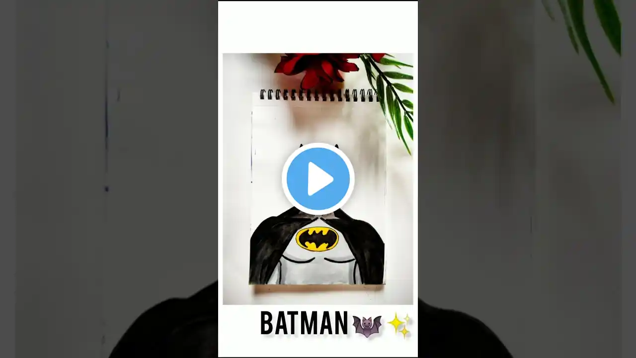 How to draw Batman easy ✨❤️/#Batman🔥/#shorts🔥🔥