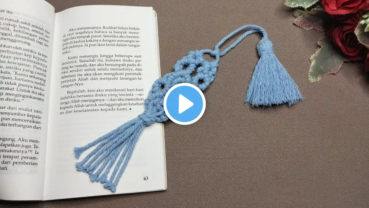 DIY Macrame Bookmark with Tassel Tutorial Step by Step Easy