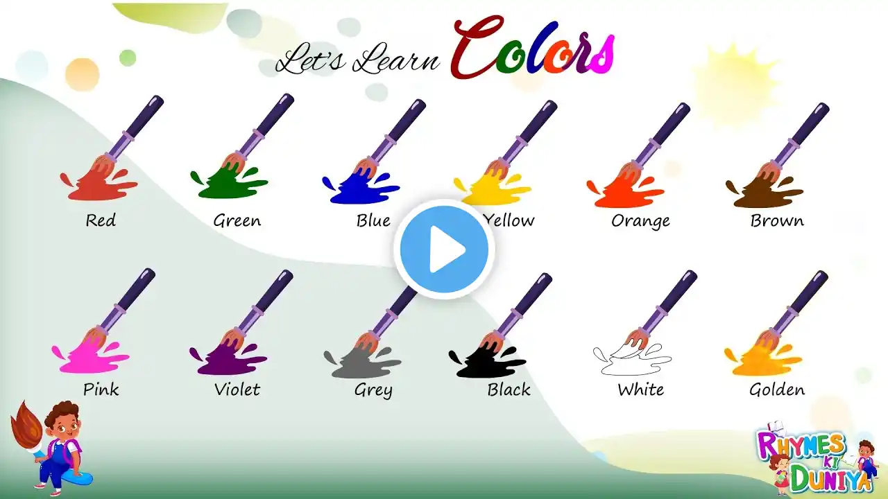 Fun & Easy: Learn Color Names for Kids with Fun Cartoons! Color Adventure! Learn Colors with Songs