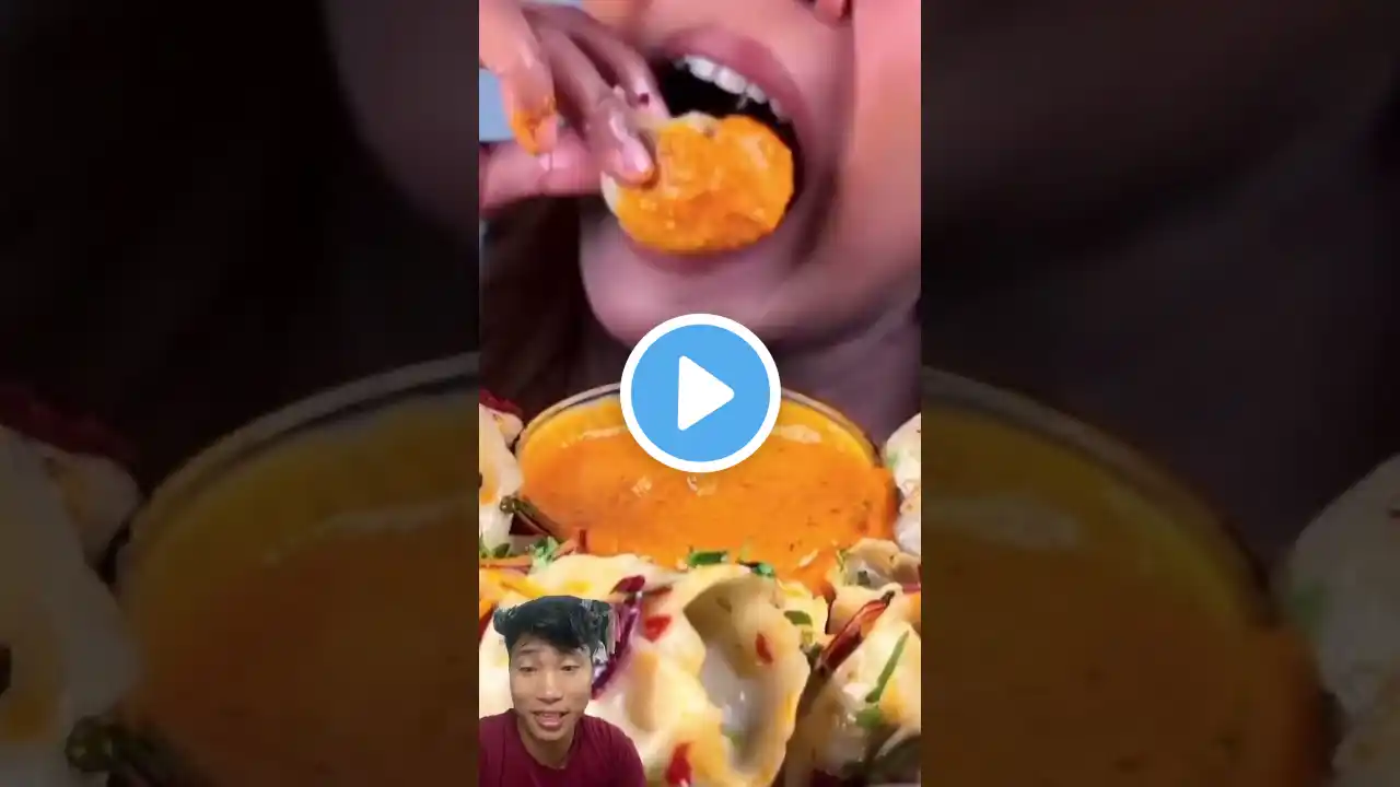 Spiciest Momos with Desi Chutney 🌶️🥵 | Only for Real Food Fighters! #shorts