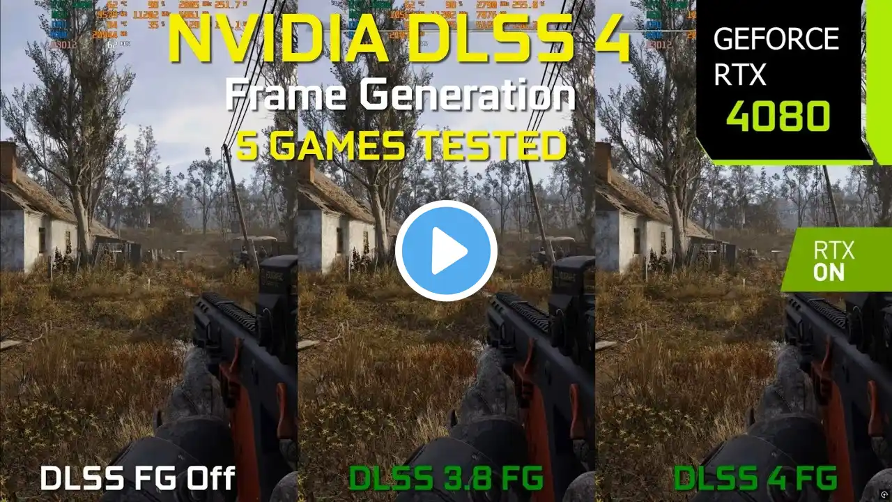 NVIDIA DLSS 4 Frame Generation in 5 Games - The Ultimate Graphics/Performance Comparison | RTX 4080