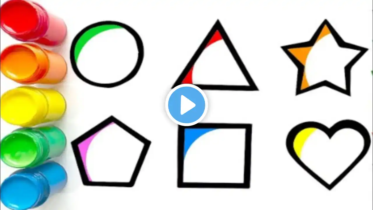 Shapes drawing for kids, Learn 2d shapes, colors for toddlers | Preschool Learning,Educational video