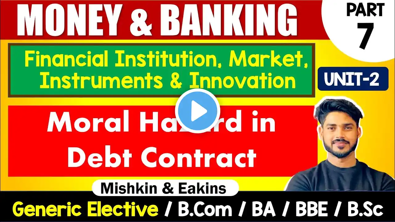 Moral Hazard in Debt Contract | Unit-2 | Money & Banking | GE, B.Com H, BA, Bsc