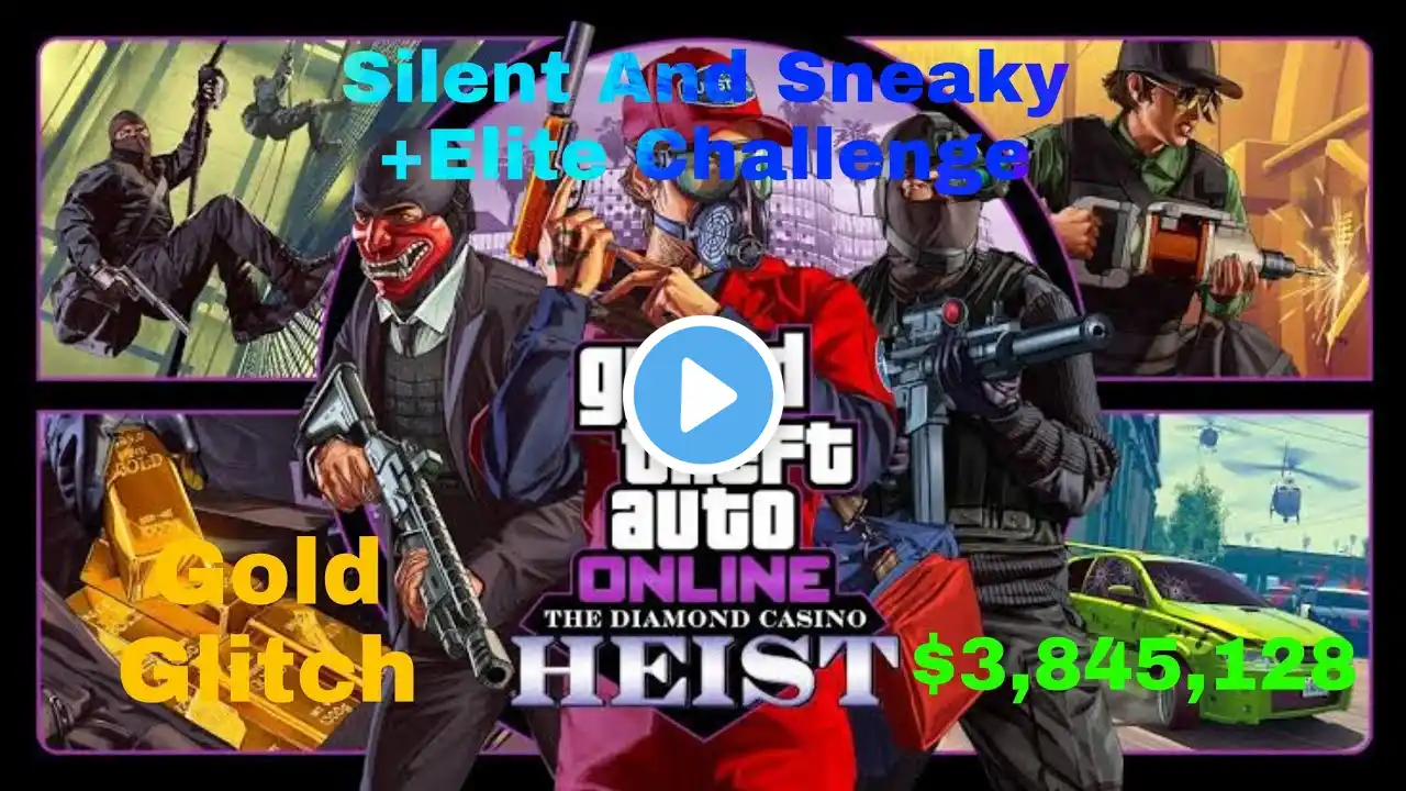 GTA ONLINE Casino heist " silent and sneaky " 2-players (Undetected In Hard Mode + Elite Challenge)