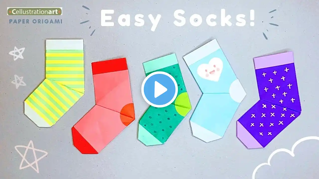 Try it - Cute Origami Paper Socks. Very Easy - Everyday Clothing Origami