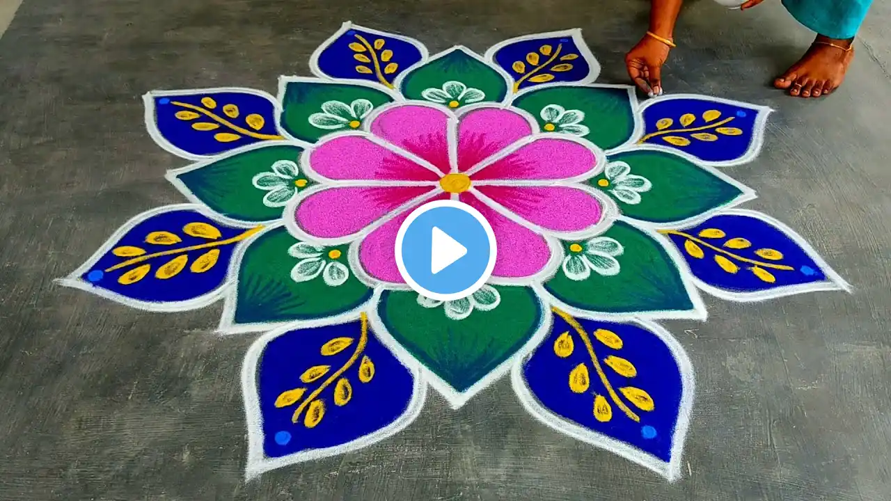 Sankranthi rangoli designs 2025🌹Pongal rangoli kolam🌹Rangoli designs for pongal🌹Super colour rangoli