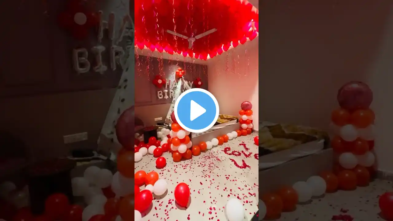 birthday surprise room decoration,birthday decoration,romantic room decoration,birthday decoration