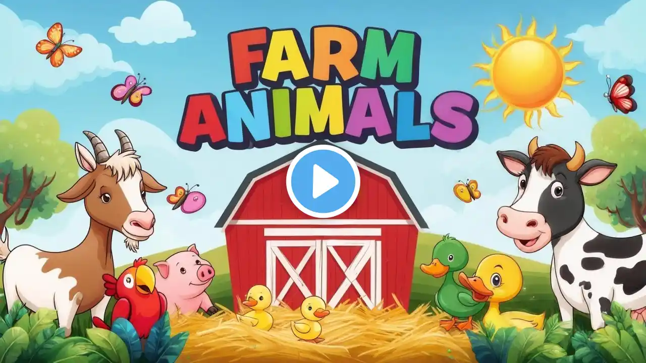 Farm Animal Sounds Song for Kids: Moo, Oink, Quack, and Neigh Along!