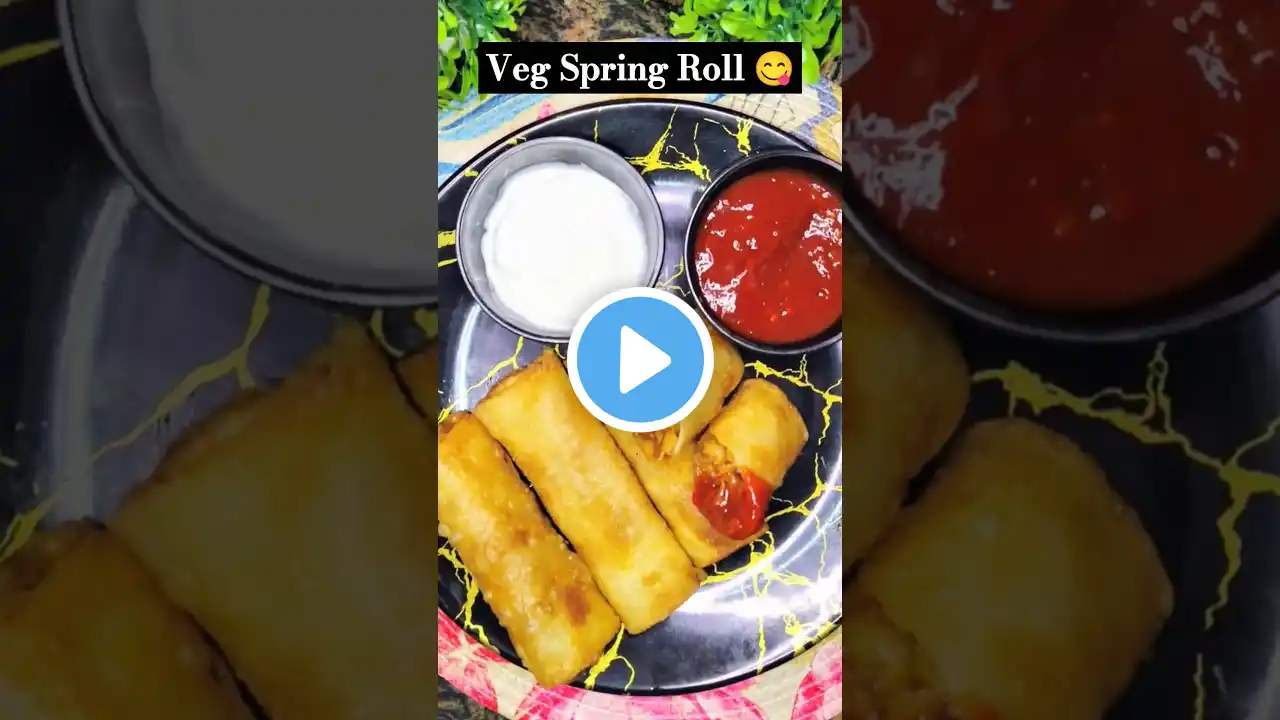 Veg spring roll ❤️😋| street food |#viralvideo #streetfood #shorts #food #springroll #recipe #cooking