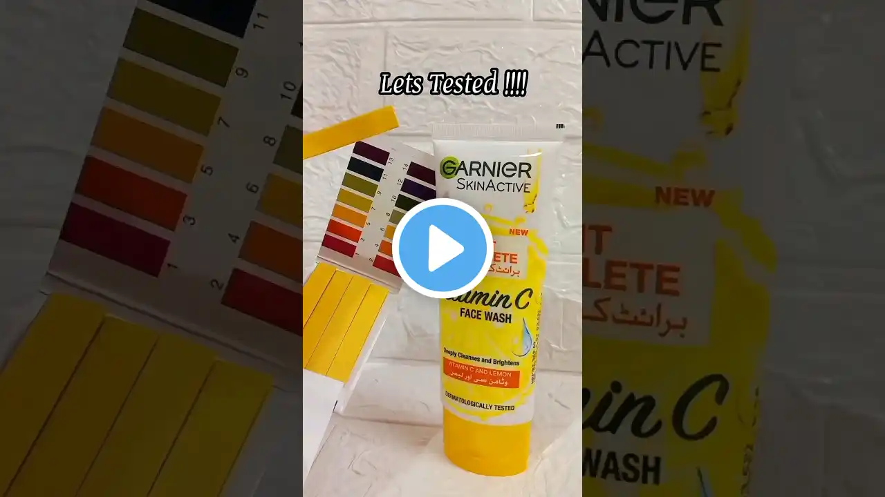 Reality🤯 garnier face wash ph test #garnier #skincare #shorts #ytshorts #facewash