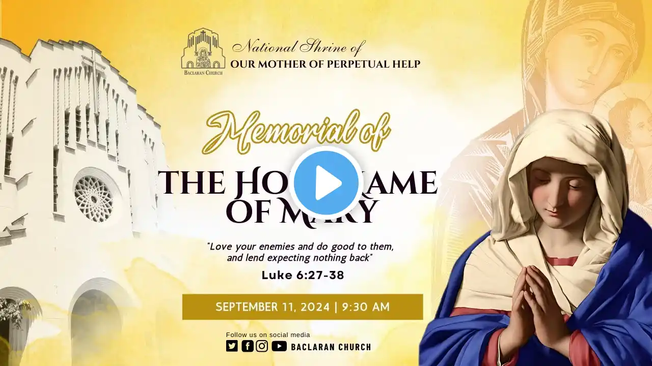 Baclaran Church: Memorial of the Holy Name of Mary