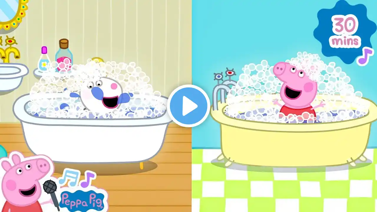 Animal Bath Time Song! 🫧🐷🎵🐑 | Kids Songs & Nursery Rhymes | Peppa Pig Cartoon | Peppa Pig Music