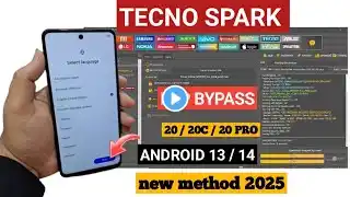 Remove Frp bypass Tecno Spark 20/20c/20Pro |  Google Account Lock with unlock tool new method 2025