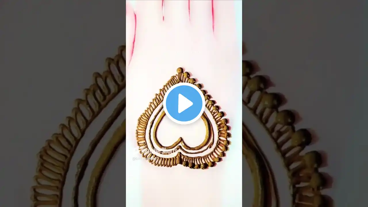 Heart shape mehndi design ll unique beautiful mehndi design ll #trending #art #mehndi #henna