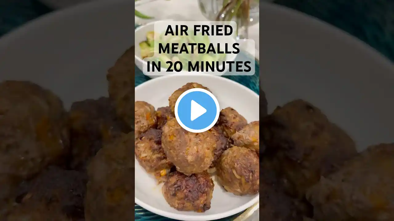 🔥 JUICY AIR FRYER MEATBALLS in 15 MINUTES! 🤯 | The Easiest & Most Flavorful Meatballs EVER! 🍝✨