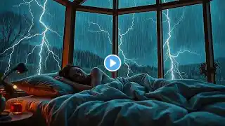 🔴 Heavy Rain on a Metal Roof to Sleep Instantly, Rain Sounds & Thunderstorm for Sleeping at Night