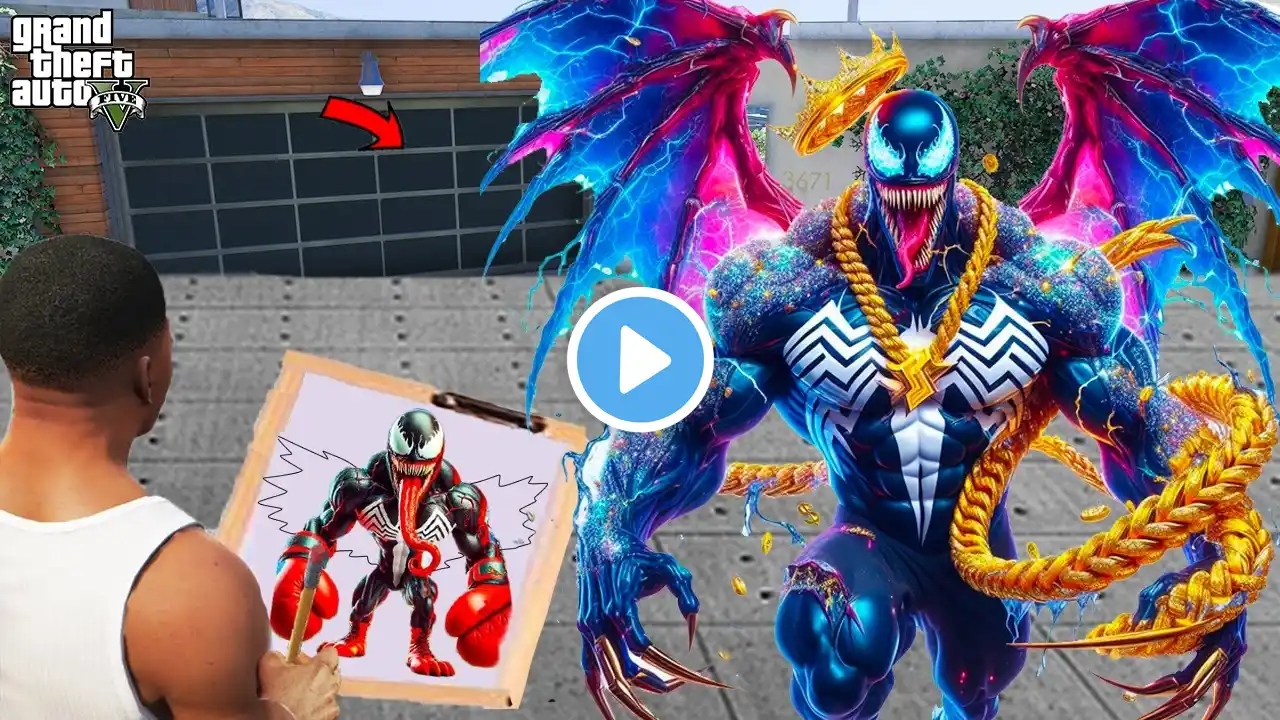 Franklin Using Magical Painting To Become RIZZ VENOM In Gta 5!