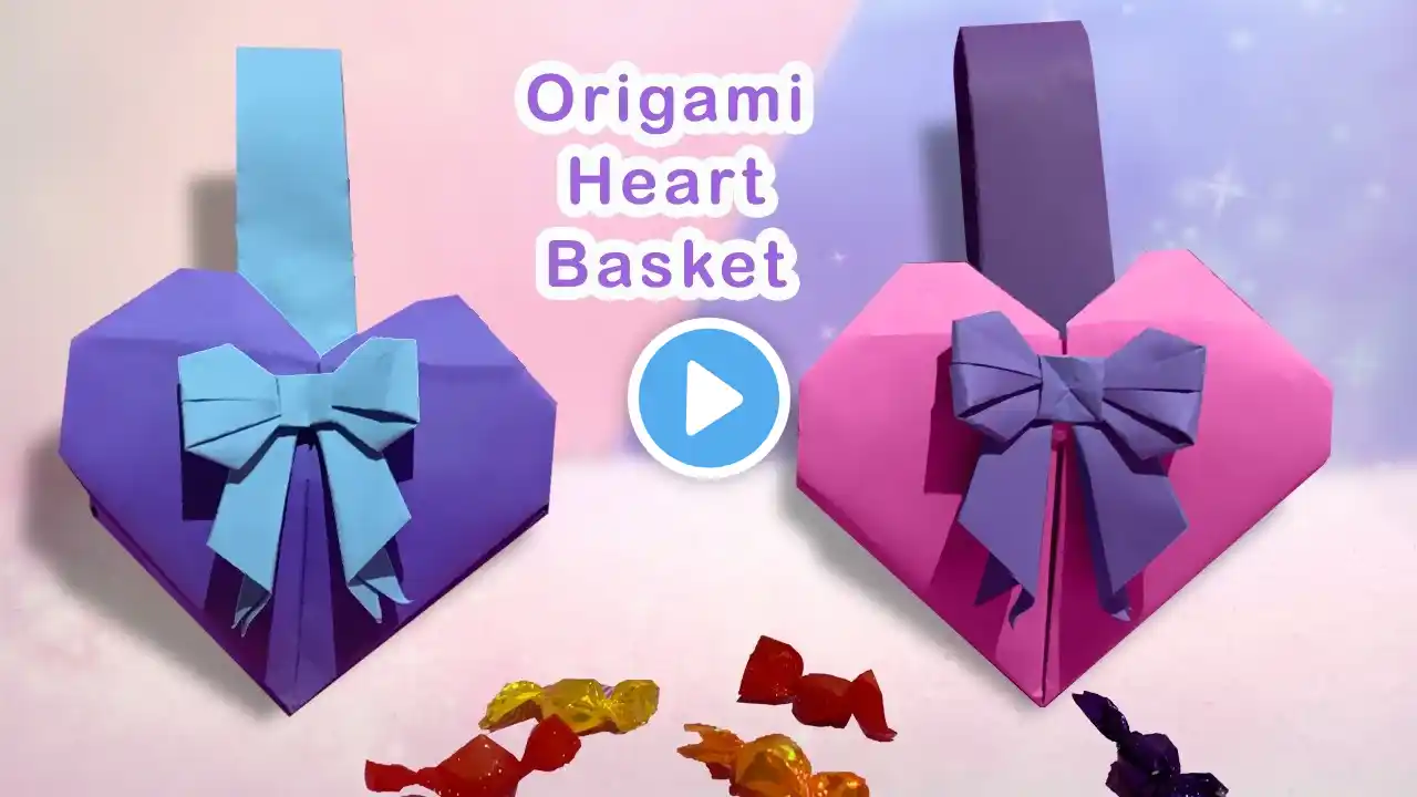 Fold Your Heart Out! DIY Origami Heart Basket - Perfect for Gifting & Storage (🇺🇸CA🇪URO Friendly)