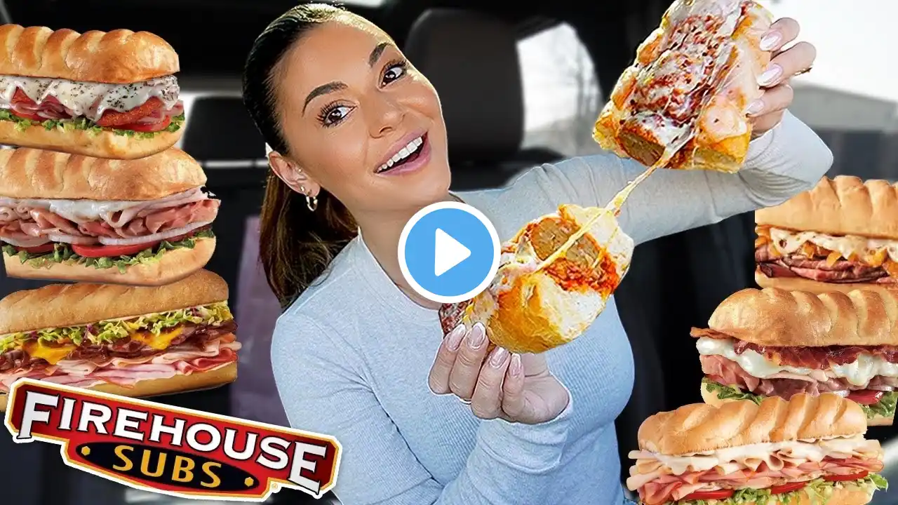 Trying FIREHOUSE SUBS for the FIRST Time! *HUGE Mukbang & Review* 🥪