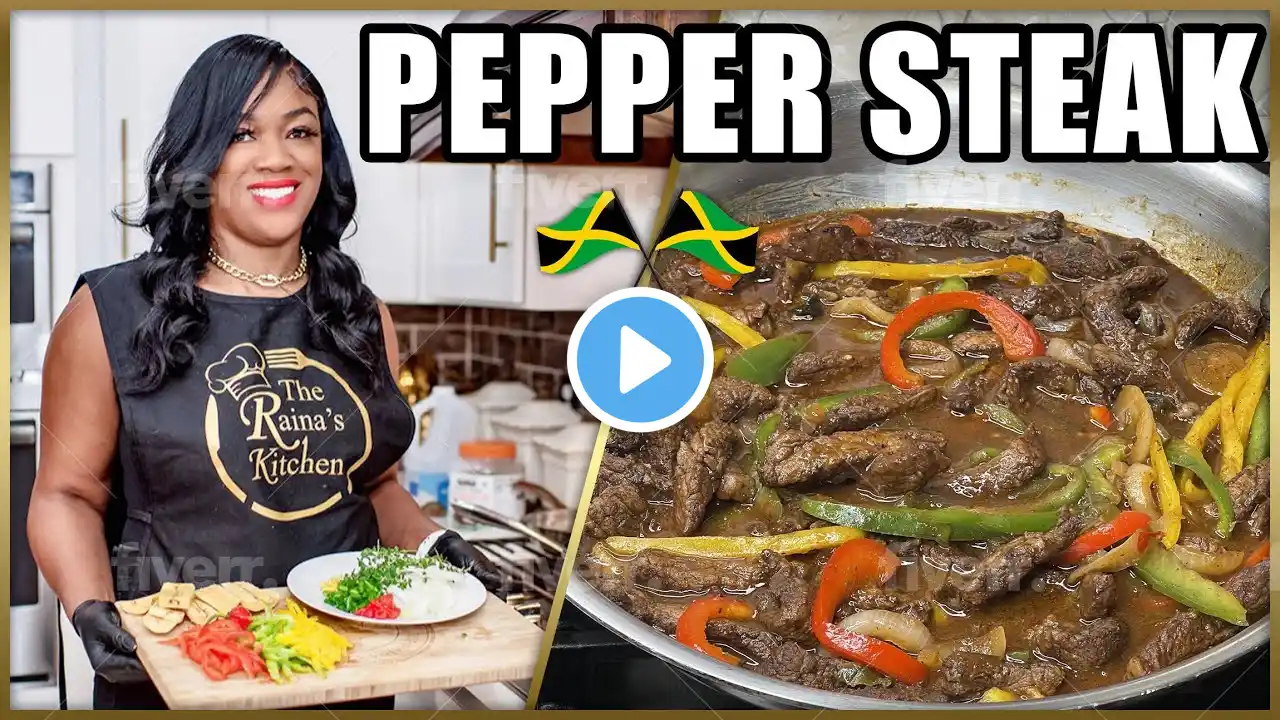 The Tastiest Pepper Steak Recipe||Jamaican Style||THE RAINA’S KITCHEN