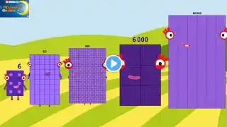 unlocks! numberblocks skip counting by 1 to 10,000 | learn to count | pre-school learning vedios